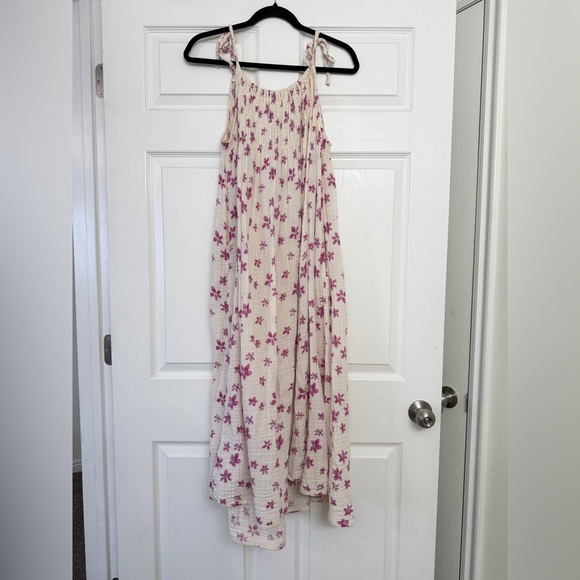 Free People Free People Azure Floral Midi Dress | Size Medium - Picture 3 of 10